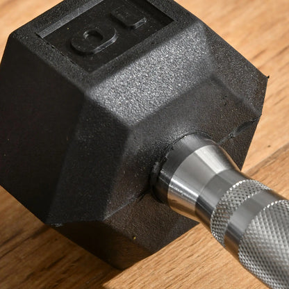 Rubber Dumbbells, 20lbs Total, 10lbs Each, Home Gym, Black Dumbbells & Barbells at Gallery Canada