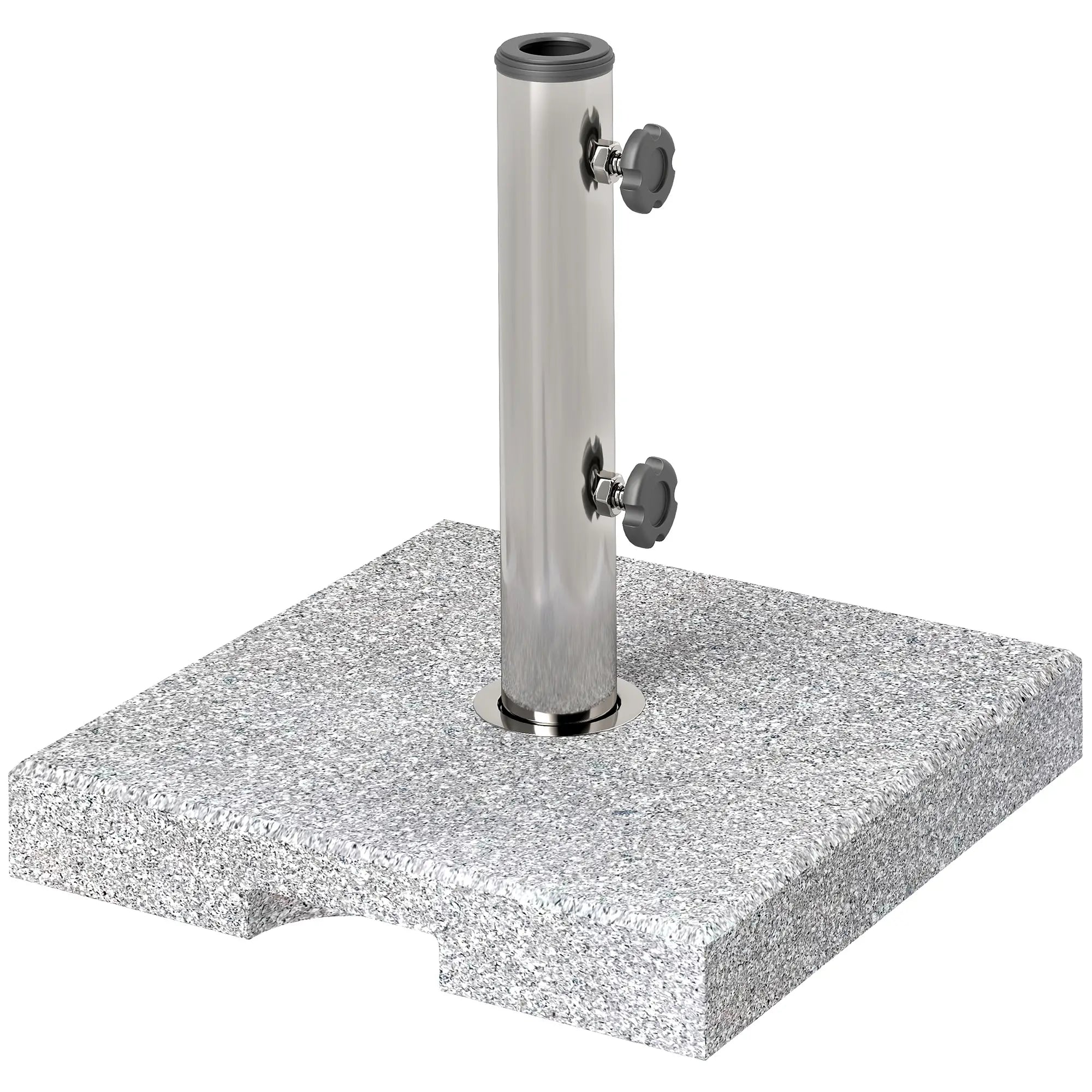 Square Patio Umbrella Base, Outdoor Stand with Handles, Heavy Duty, Grey Umbrella Bases at Gallery Canada