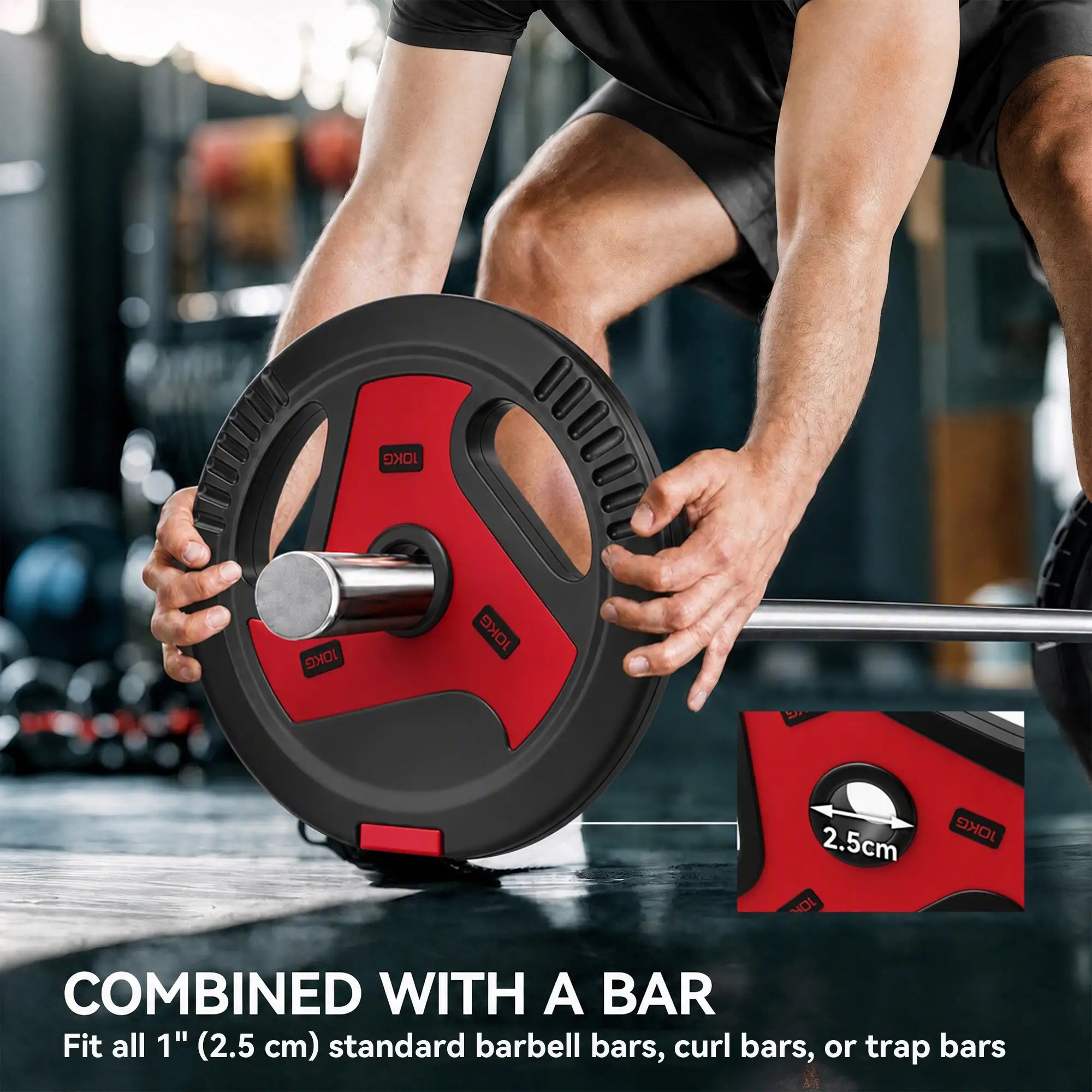4-Piece 66 lbs Weight Plates Set, Sand-Filled with Handles, 1