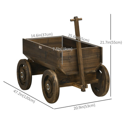 Wooden Raised Garden Bed, Flower Cart With Wheels, Outdoor Planters Wooden Planter Boxes at Gallery Canada