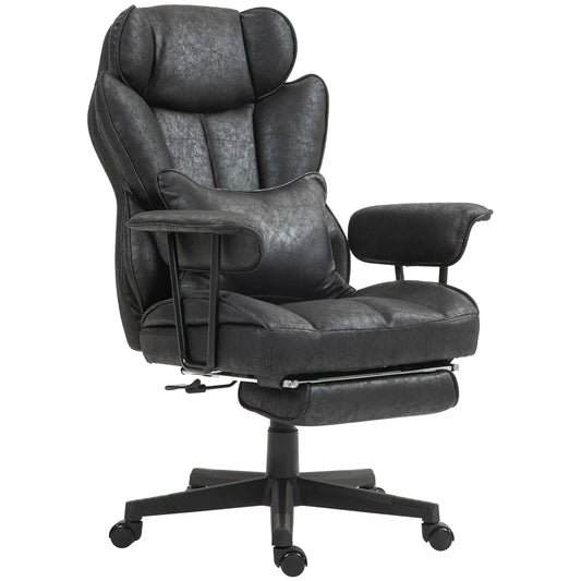 Big and Tall Office Chair with Foot Rest, 400LBS, High Back, Black Executive & Manager Chairs Black at Gallery Canada