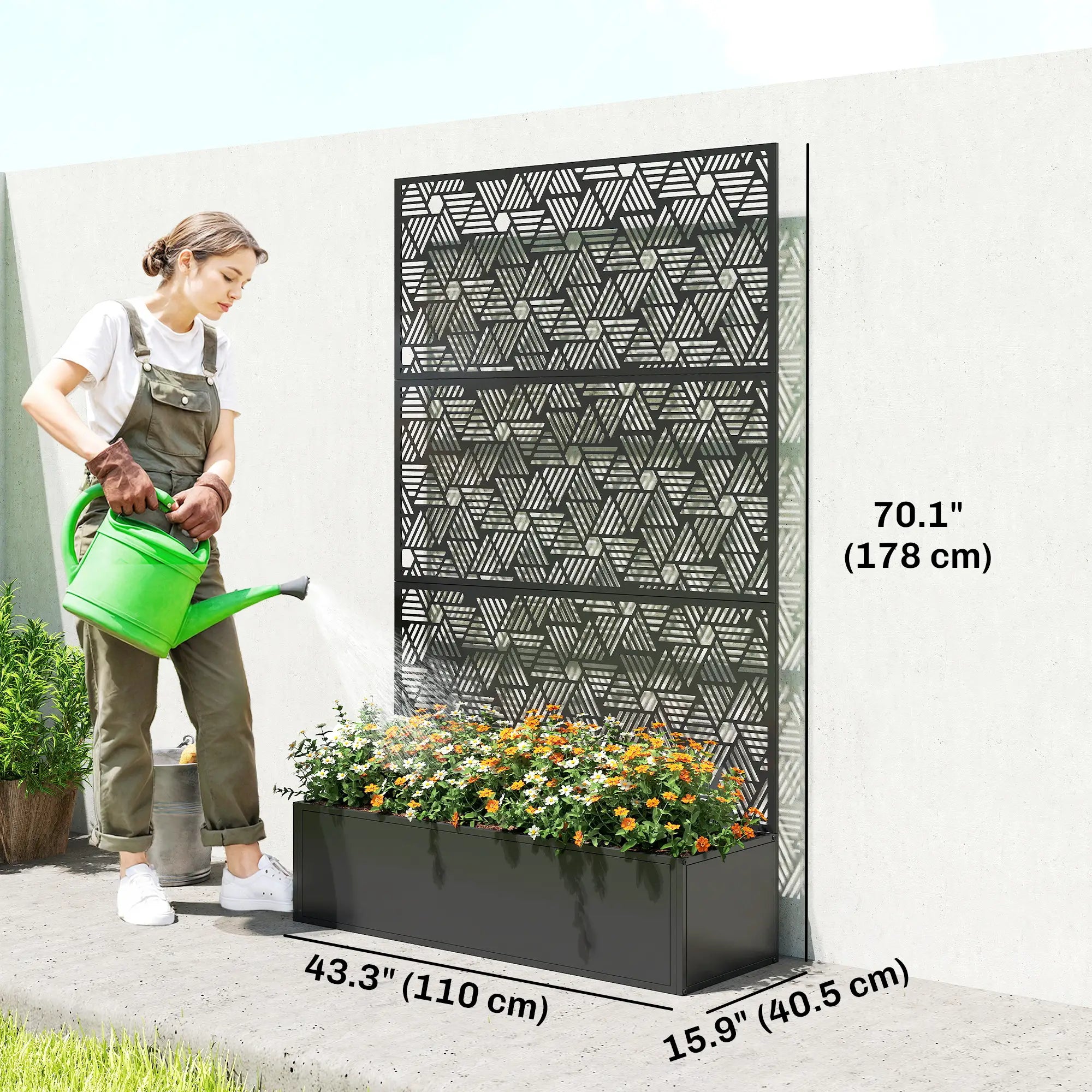 Metal Planter Box With Trellis, 70
