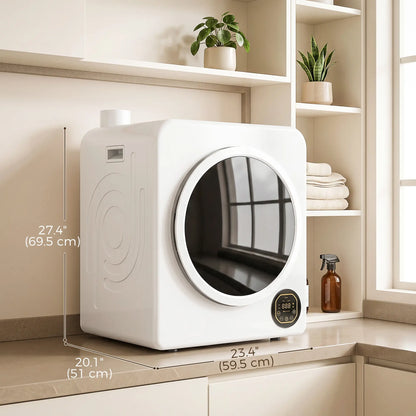 Clothes Dryer with 6 Drying Modes, Laundry Dryer with Stainless Steel Tub 18 lbs, White Dryer Machines at Gallery Canada
