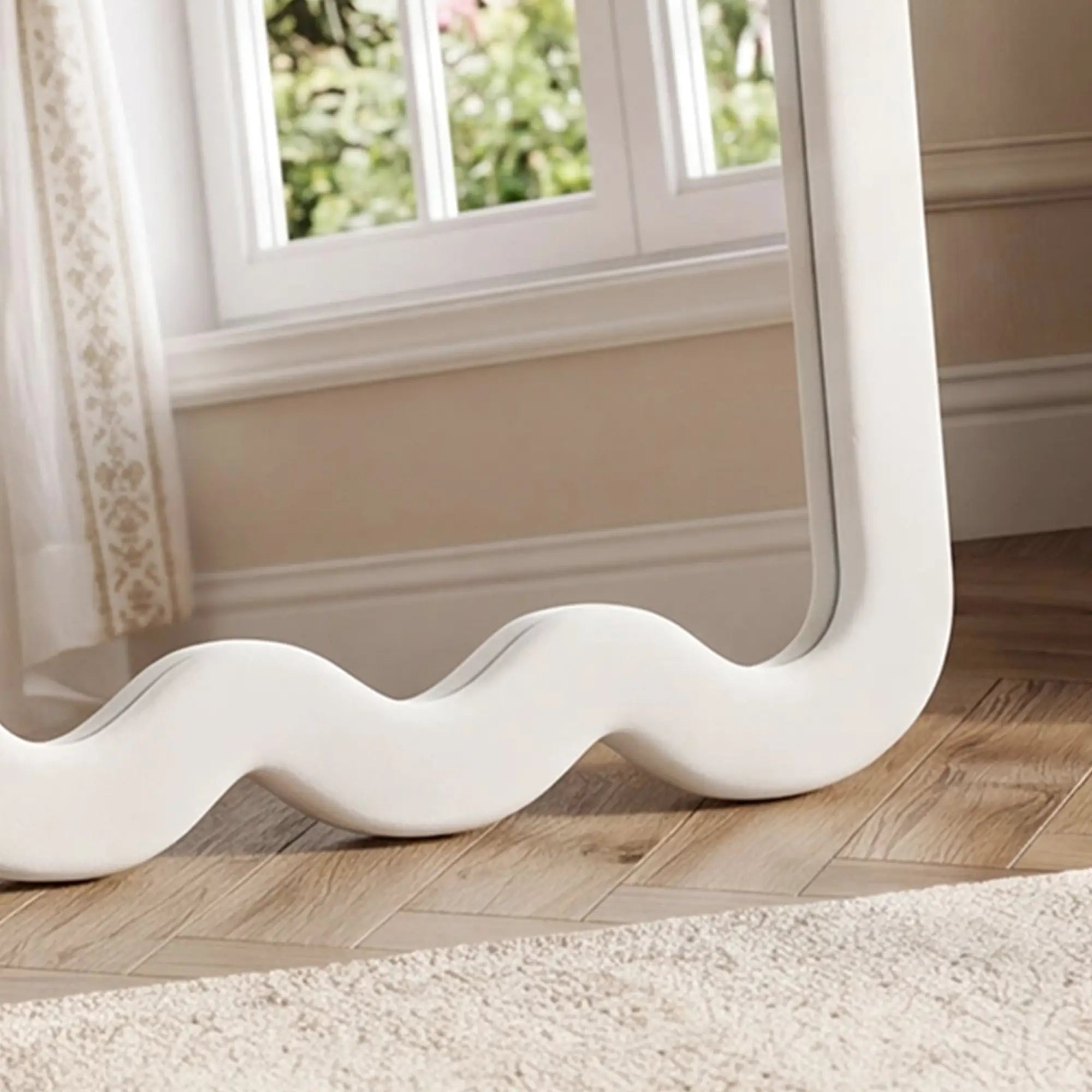 Full Length Mirror With Soft Padded Frame, White Full Length Mirrors at Gallery Canada