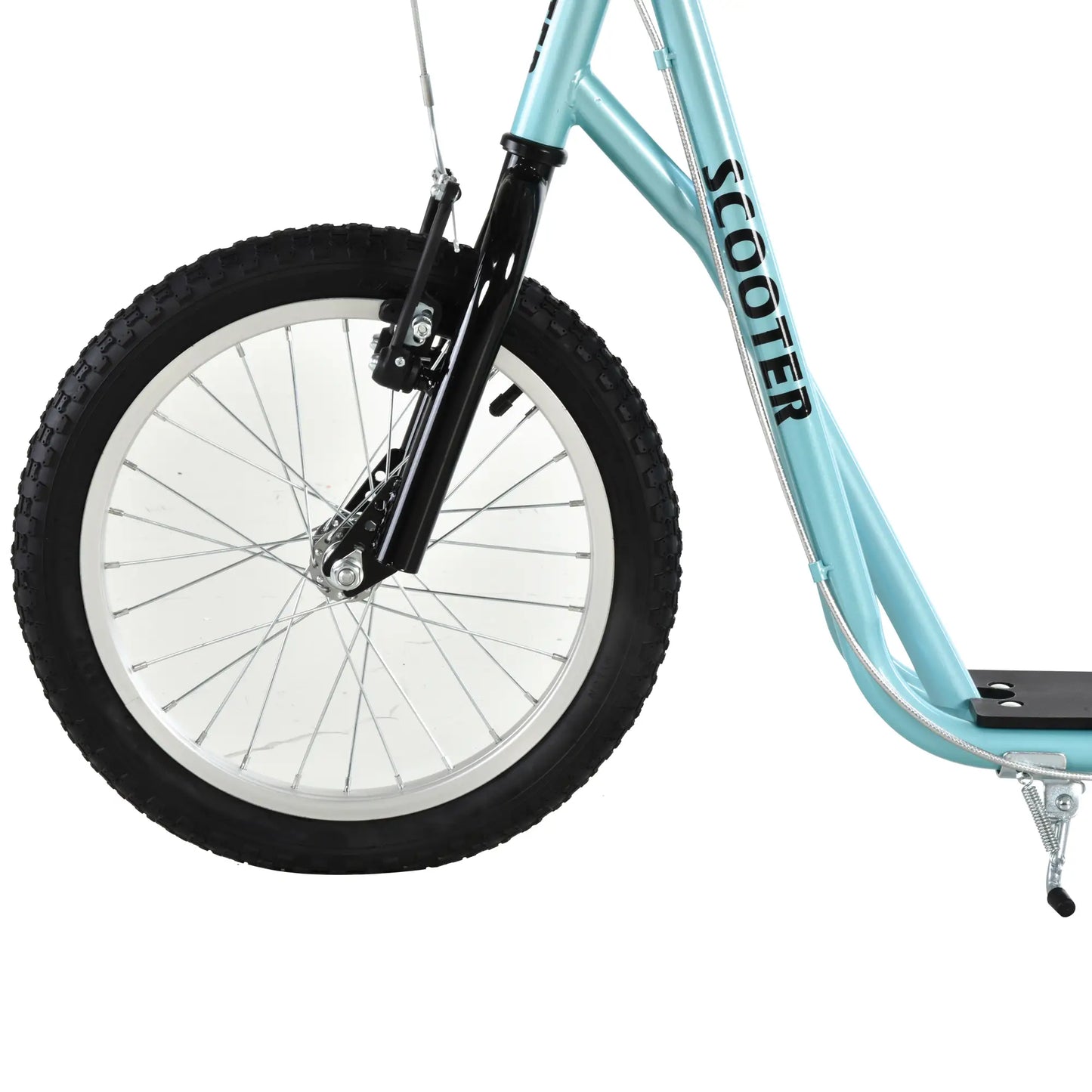 Youth Kick Scooter, Adjustable Handlebar, 16'' Inflatable Wheel, Blue Scooters at Gallery Canada