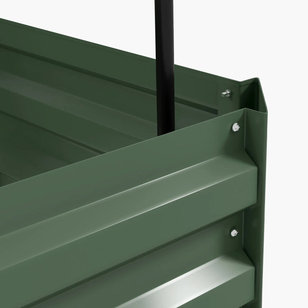 Galvanized Planter Box, Outdoor Raised Garden Bed with Trellis Galvanized Planter Boxes at Gallery Canada