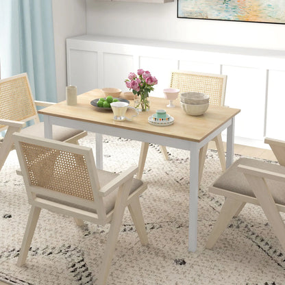 47" x 30" Dining Table, Farmhouse Pine Wood Frame, Natural Bar Tables & Dining Tables at Gallery Canada