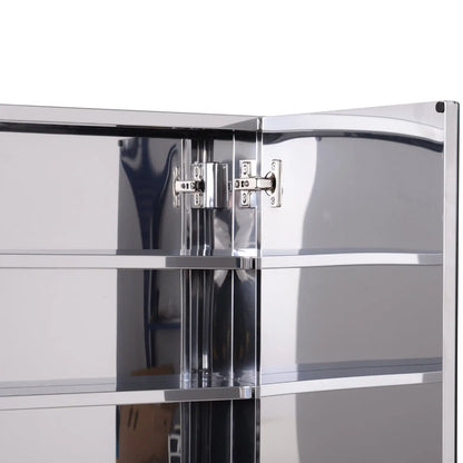 Wall Mounted Mirror Cabinet, Bathroom Medicine Cabinet, 2 Doors, 3-Tier Shelving, Silver Mirror Medicine Cabinets at Gallery Canada