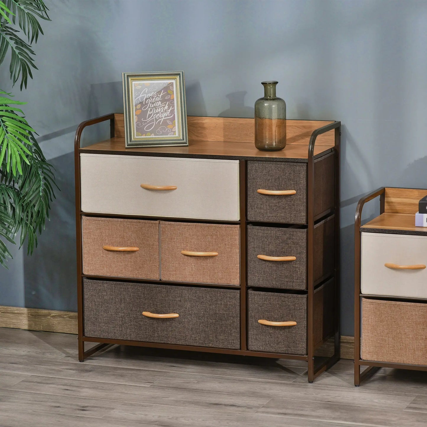 7-Bin Dresser Storage Tower, Fabric Bins with Metal Frame Storage Cabinets at Gallery Canada