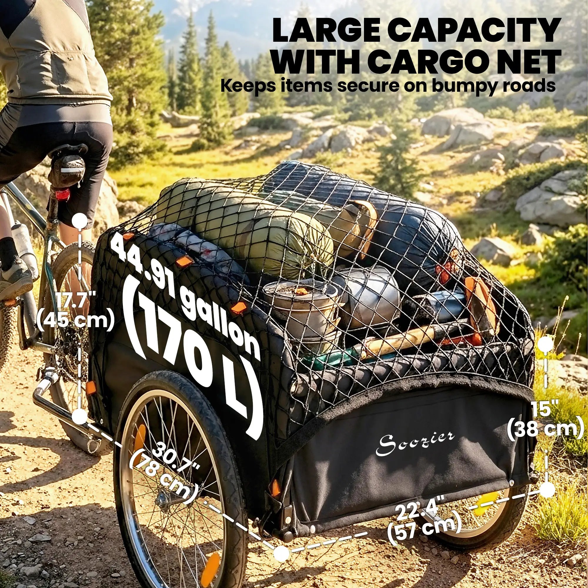 Bike Cargo Trailer, 45 Gal, 20