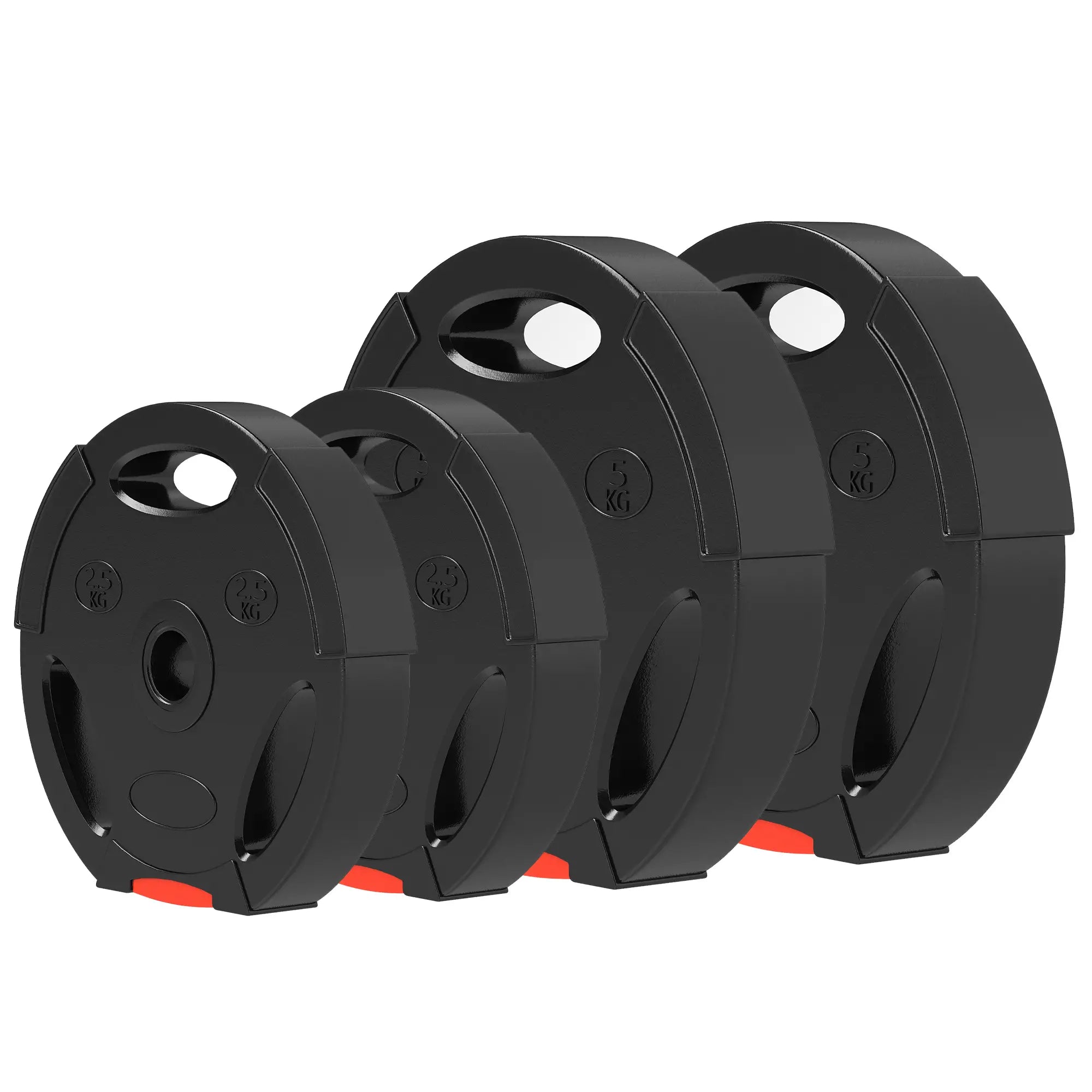1-Inch Weight Plates, Barbell Weights Set, 2 x 11lbs + 2 x 5.5lbs Dumbbells & Barbells Black at Gallery Canada