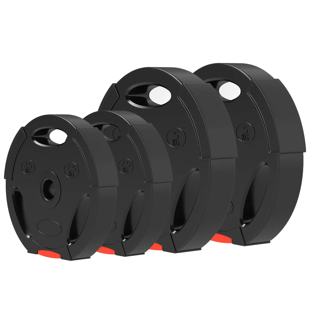 1-Inch Weight Plates, Barbell Weights Set, 2 x 11lbs + 2 x 5.5lbs Dumbbells & Barbells Black at Gallery Canada