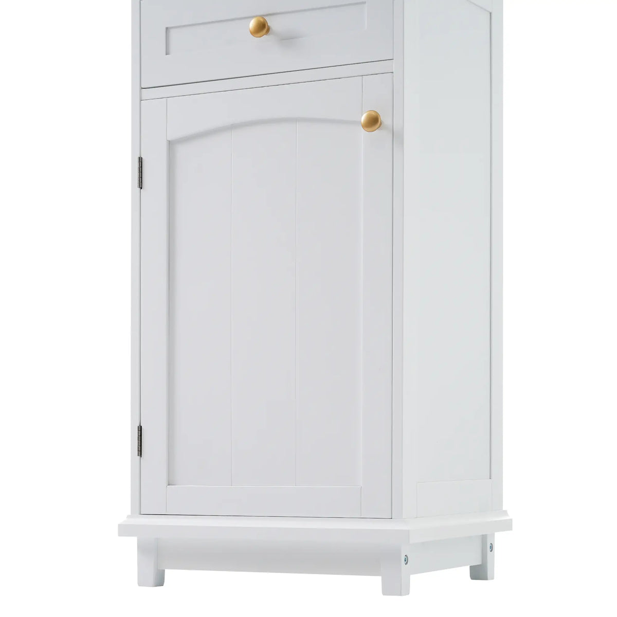 Bathroom Storage Cabinet, Glass Doors, Adjustable Shelves, 18" L x 14" W x 63" H, White Bathroom Cabinets at Gallery Canada