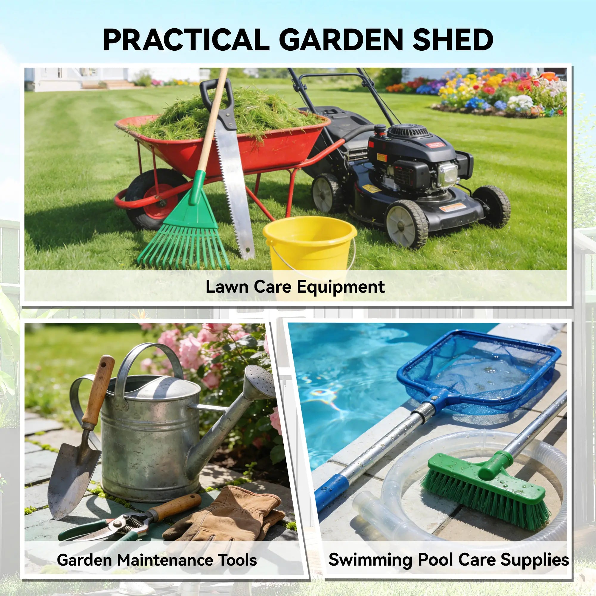 4'x5' Garden Storage Shed, Lean To Tool House, Lockable, Window, Vent Sheds at Gallery Canada