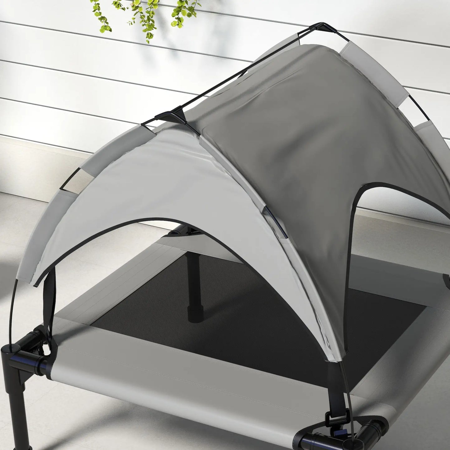 Raised Dog Bed With Canopy, Washable Mesh, Small Medium, Light Grey Elevated Dog Beds at Gallery Canada