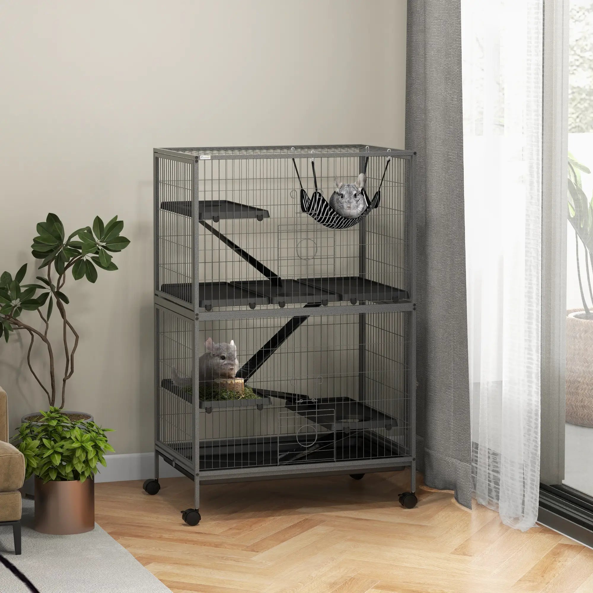 5-Tier Rolling Small Animal Cage, Guinea Pig, Ferret, Chinchilla, Rabbit Houses & Habitats at Gallery Canada