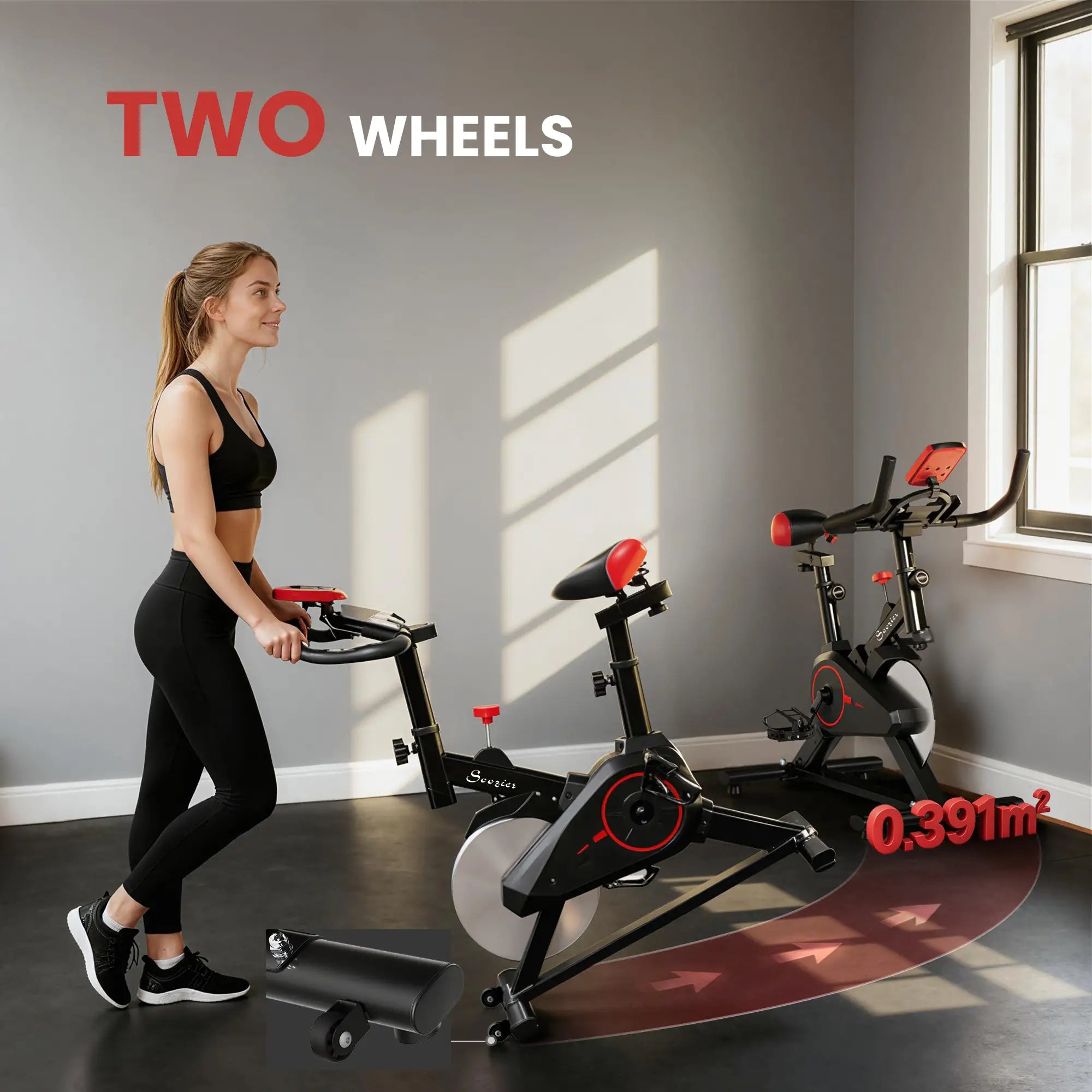 Upright Exercise Bike, Magnetic Resistance, LCD Display, Adjustable Exercise & Stationary Bikes at Gallery Canada