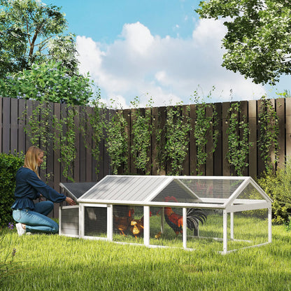 95"L Chicken Coop With Nesting Box, Wooden Roof, Side Door, For 4-8 Chickens Chicken Coops at Gallery Canada