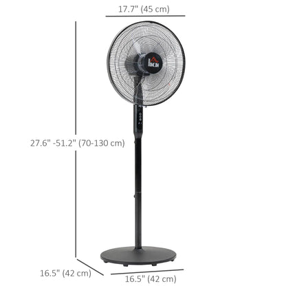 Floor Standing Fan with Remote, Oscillating, LED Screen, Black Stand Fans at Gallery Canada