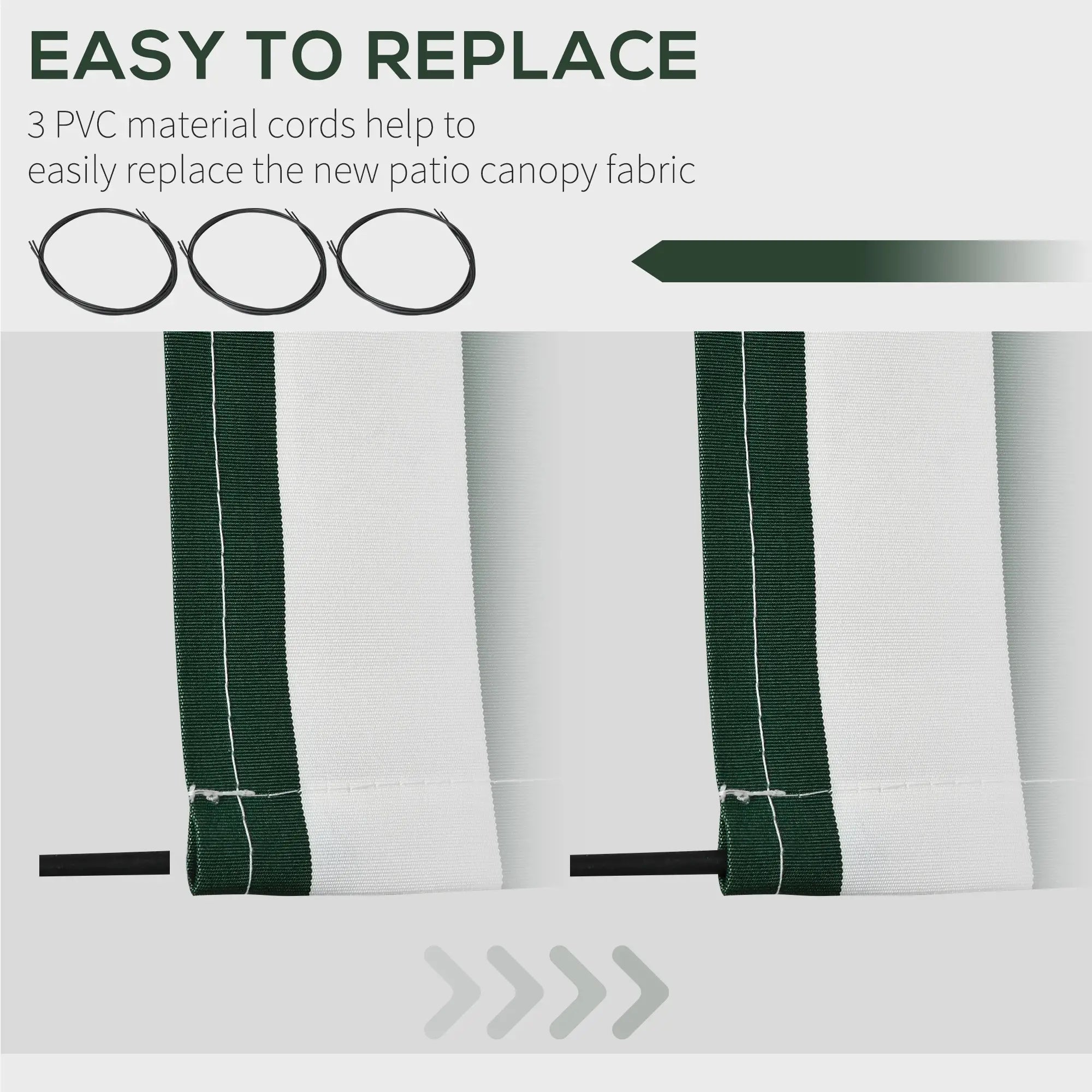Retractable Awning Fabric Replacement, 10' x 8' Green White, Green Awning Fabric Replacement at Gallery Canada