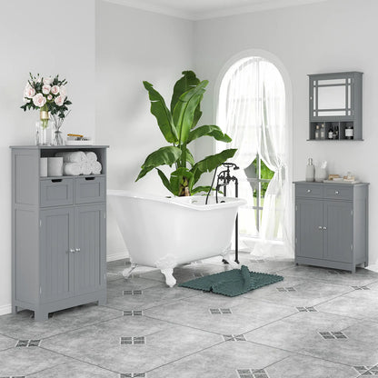 Wall Mount Bathroom Cabinet with Mirror Door, 3 Shelf Organizer, Grey Mirror Medicine Cabinets at Gallery Canada