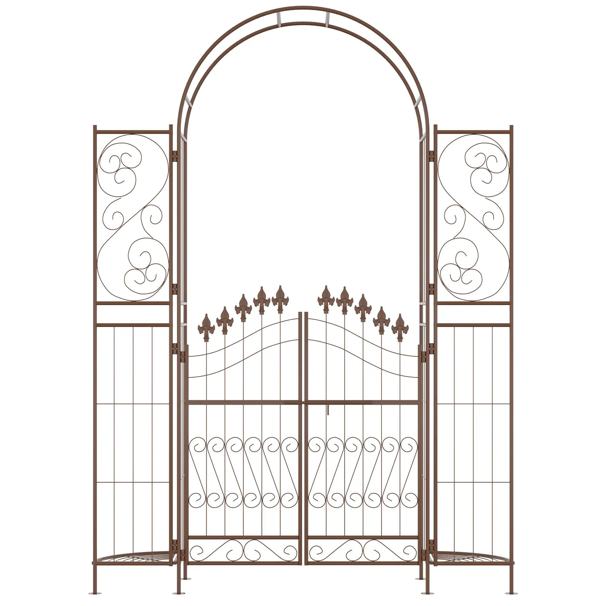 7ft Metal Garden Arch Trellis, Outdoor Arbor for Climbing Plants Garden Arches at Gallery Canada