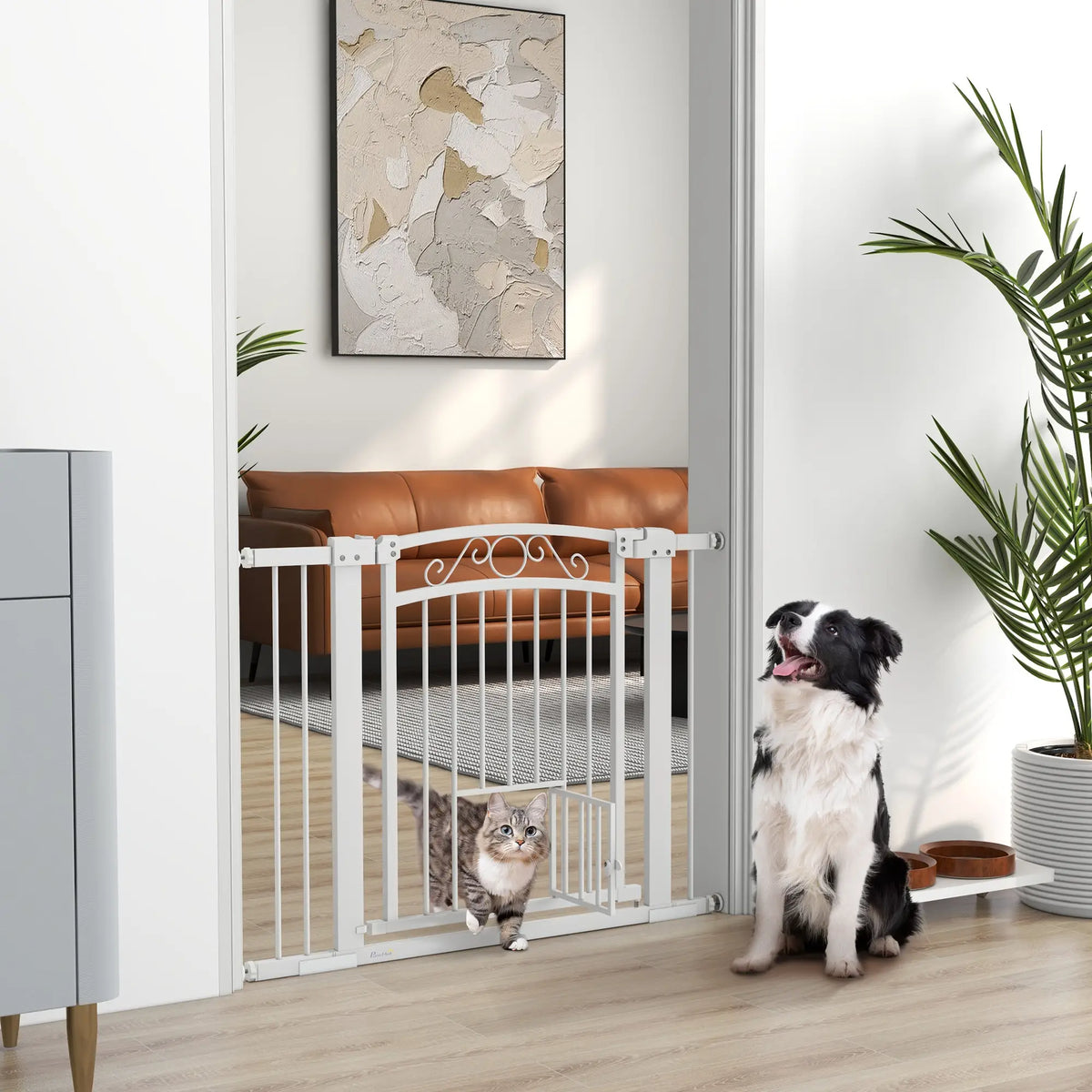 Walk Through Dog Gate, Small Pet Door, Auto Close, 30"-41" W x 30" H Houses, Kennels & Pens at Gallery Canada