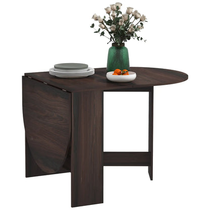 Oval Folding Dining Table, Drop Leaf Kitchen Table, Distressed Brown, Brown Bar Tables & Dining Tables Distressed Brown at Gallery Canada