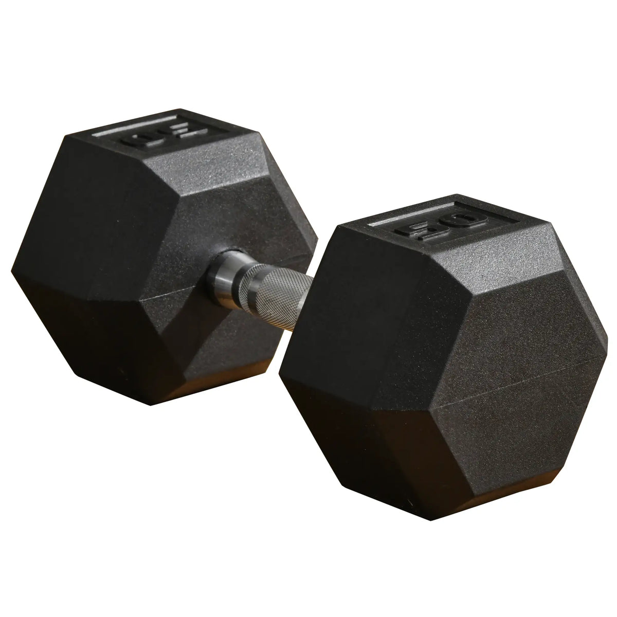 50lbs Rubber Hex Dumbbells, Hand Weight, Home Gym, Black Dumbbells & Barbells Black at Gallery Canada