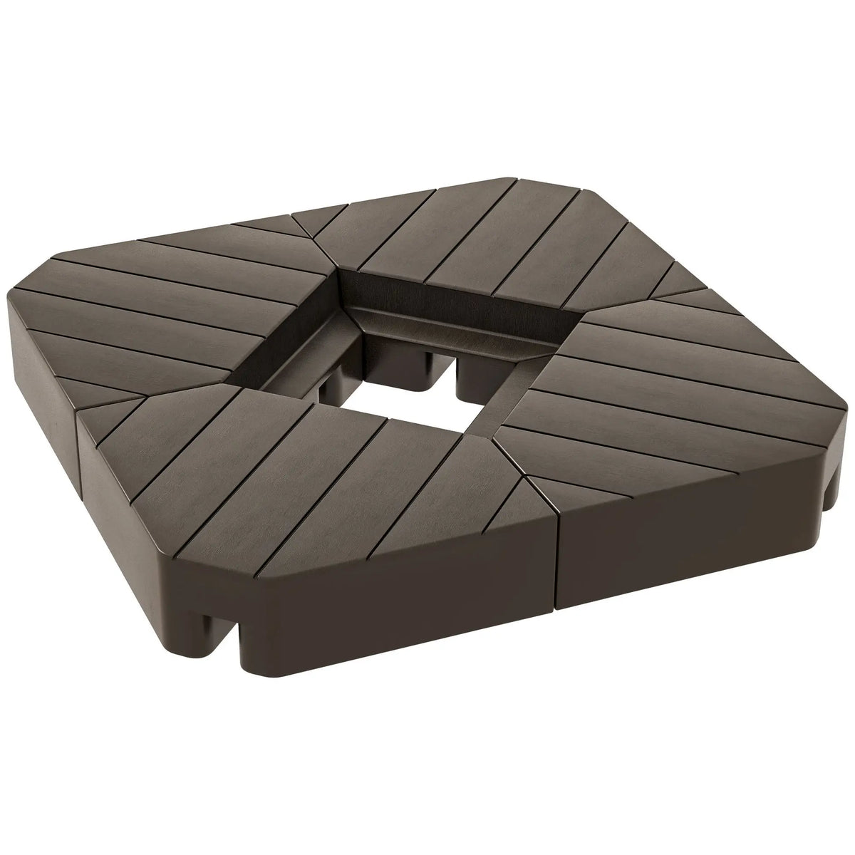 Offset Umbrella Base, 132 lb. Water or 176 lb. Sand, Brown Umbrella Bases Brown at Gallery Canada