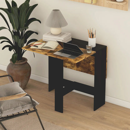 Drop Leaf Dining Table, Wood Folding Table, Black, Rustic Brown Bar Tables & Dining Tables at Gallery Canada