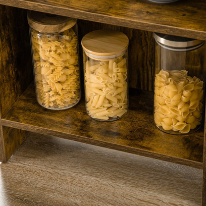 Counter Height Table, Drop Leaf, Extendable, Adjustable Shelf, Rustic Brown, Brown Bar Sets at Gallery Canada