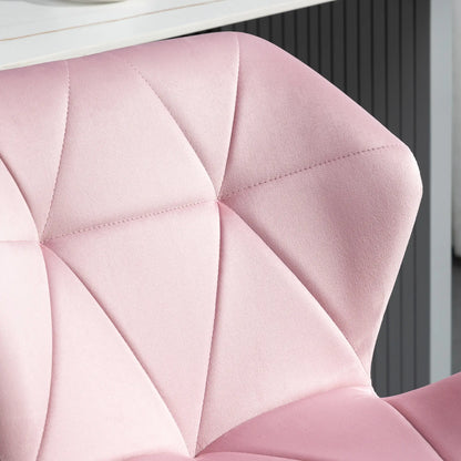 Velvet Bar Stool Set of 2, Adjustable Height, Pink Bar Stools at Gallery Canada