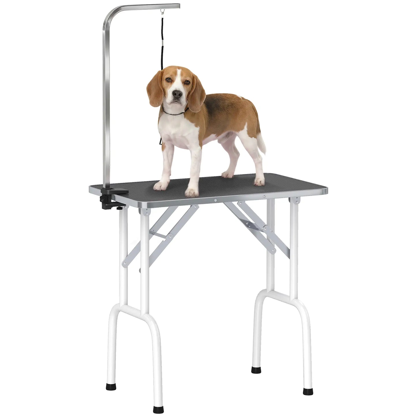 Foldable Pet Grooming Table, Adjustable Arm, Non-Slip Surface, Black Dog Grooming Tables at Gallery Canada