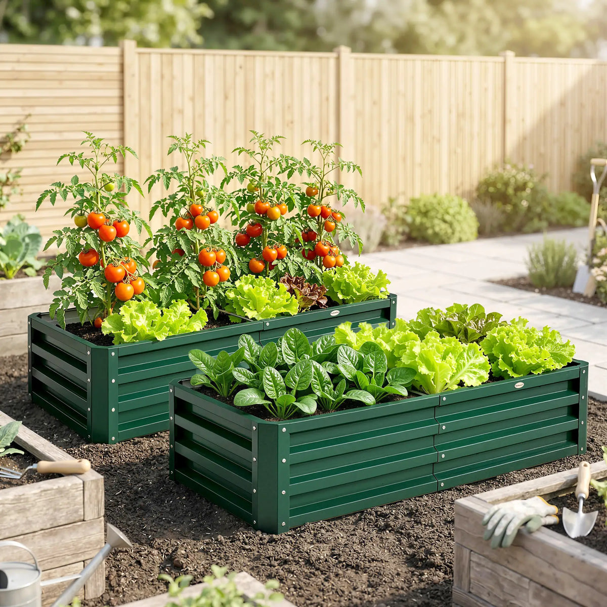 4' x 2' x 1' Raised Garden Bed, Set of 2 Galvanized Planter Box Galvanized Planter Boxes at Gallery Canada