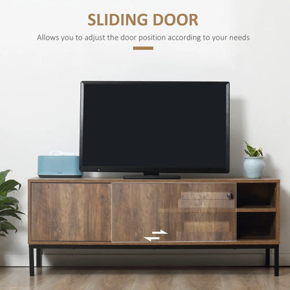 Retro TV Cabinet for 50", Adjustable Shelf, Sliding Door, Living Room TV Stands at Gallery Canada