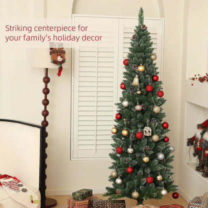 6ft Artificial Pencil Christmas Tree, 618 Branches, Pinecones, Metal Stand Pencil Christmas Trees at Gallery Canada