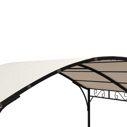 10' x 10' Outdoor Pergola, Galvanized Steel Frame, UV30+ Canopy, Cream White Pergolas at Gallery Canada
