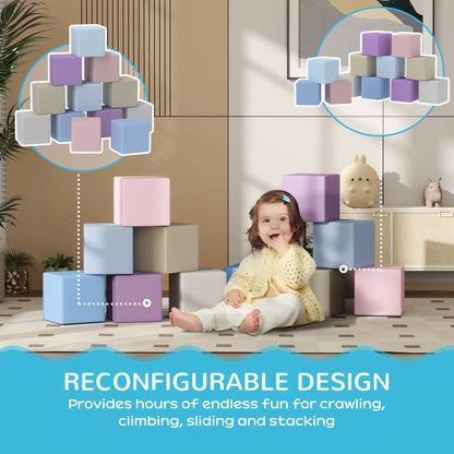 12 Piece Soft Play Blocks, Foam Toy Building Blocks, Multicolours Baby Gym & Playmats at Gallery Canada