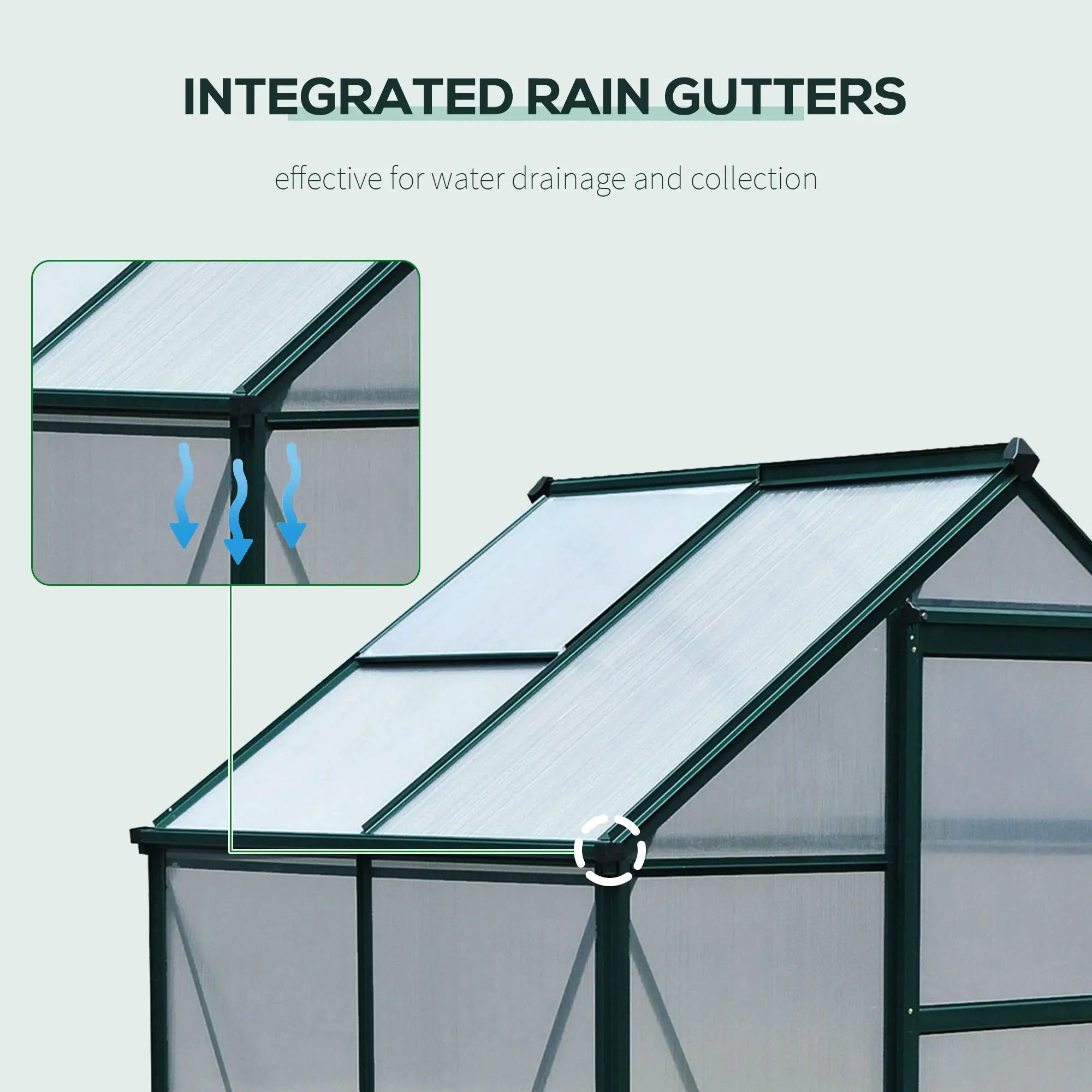 Walk-In Polycarbonate Greenhouse, 6x4 Ft, Slide Door Walk In Greenhouses at Gallery Canada