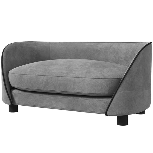 Pet Sofa Dog Couch, Small to Medium, Soft Cushion, Washable Cover, Grey Dog Sofas Grey at Gallery Canada