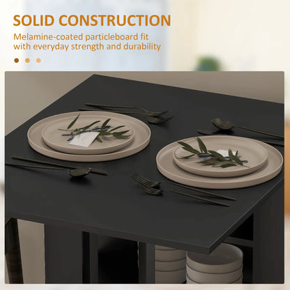 Folding Dining Table With Storage, Drop Leaf Kitchen Table, Black Bar Tables & Dining Tables at Gallery Canada