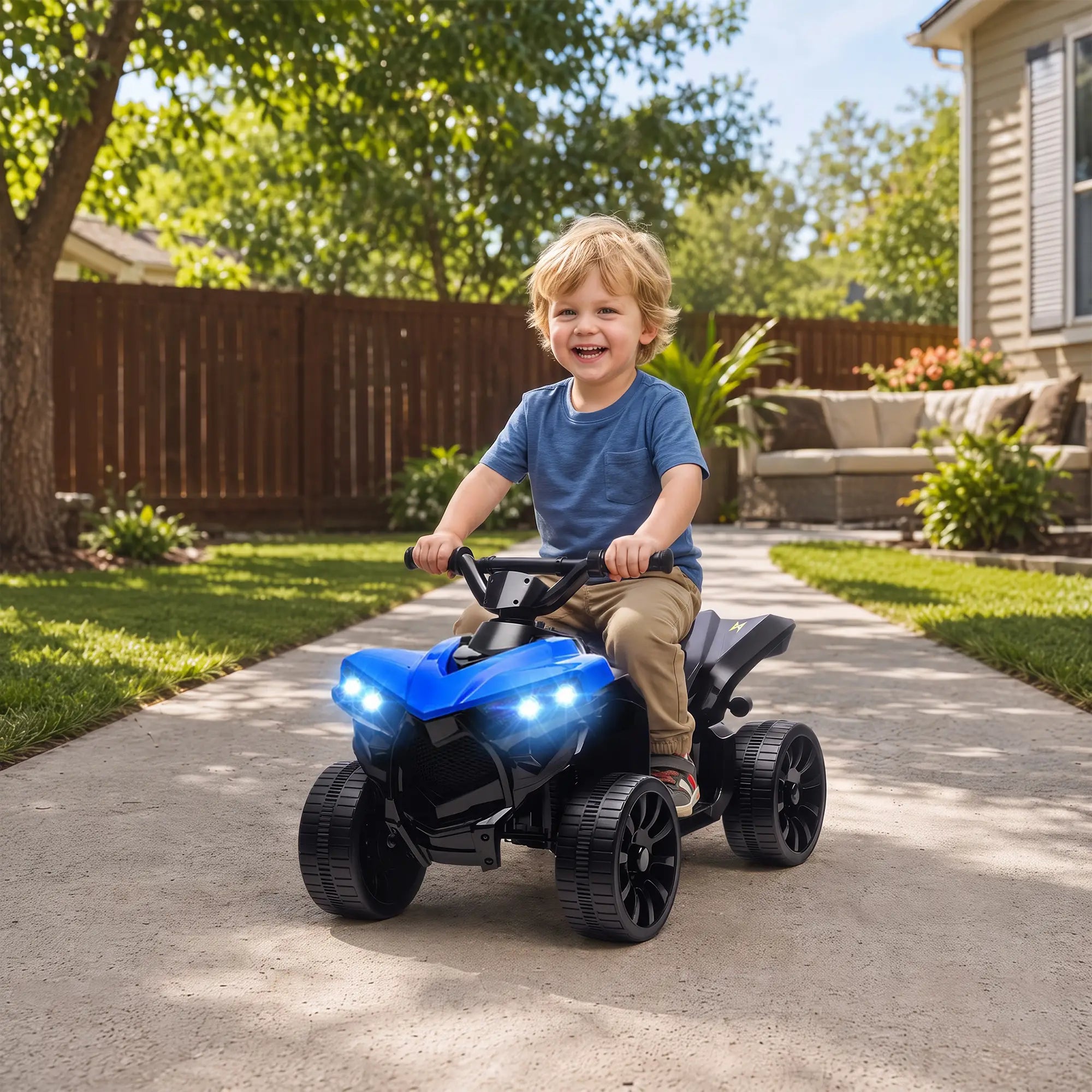 6V Kids ATV Electric Ride On Car, Ages 37-72 Months, Blue Electric Ride-On Toys at Gallery Canada