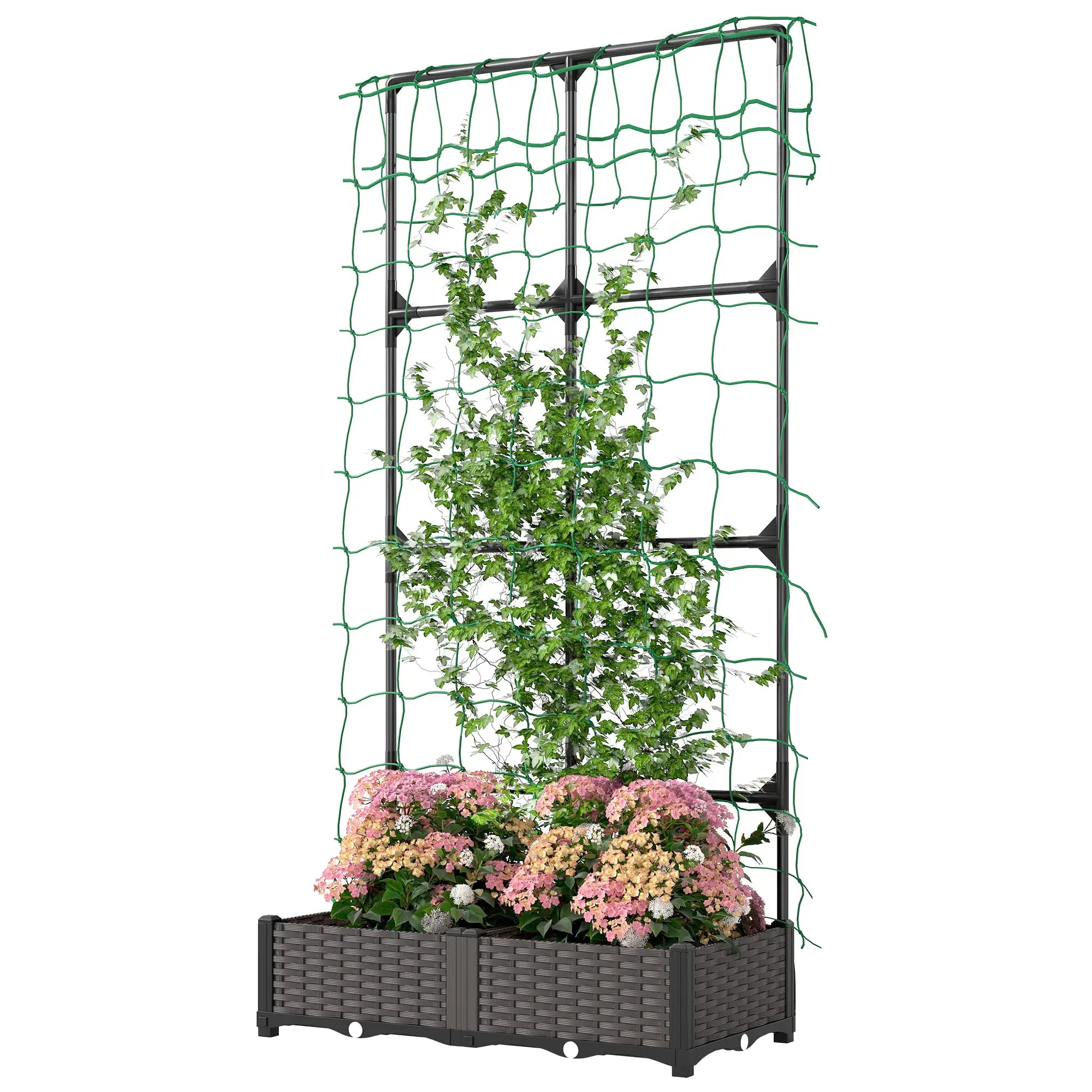 Plastic Planter Box With Trellis, Self-Watering Raised Garden Bed Raised Garden Beds Options at Gallery Canada