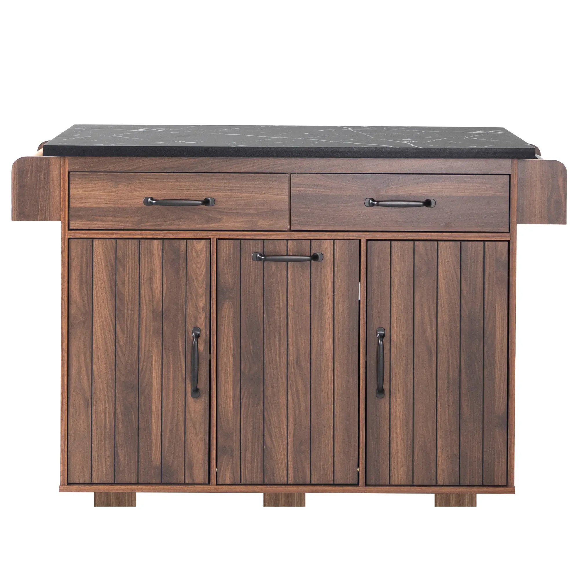 Adjustable Shelf Island, Trash Cabinet, Spice Rack, 51