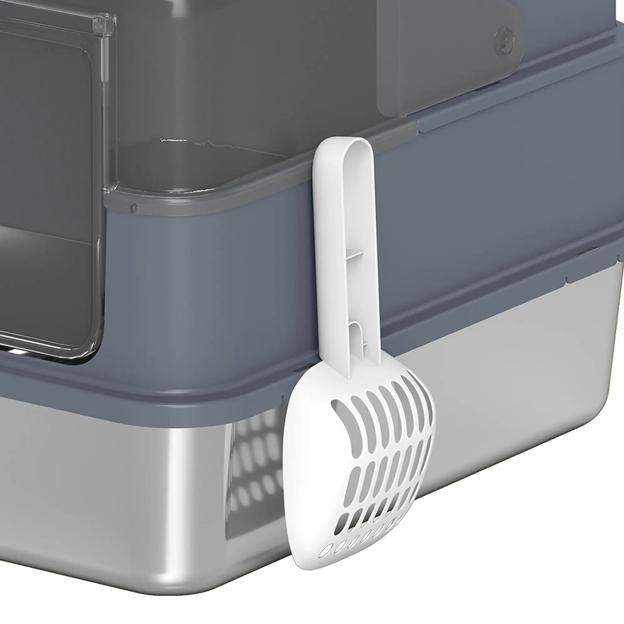 Stainless Steel Cat Litter Box With Lid, Scoop, Deodorization Bags Cat Litter Box Enclosures at Gallery Canada