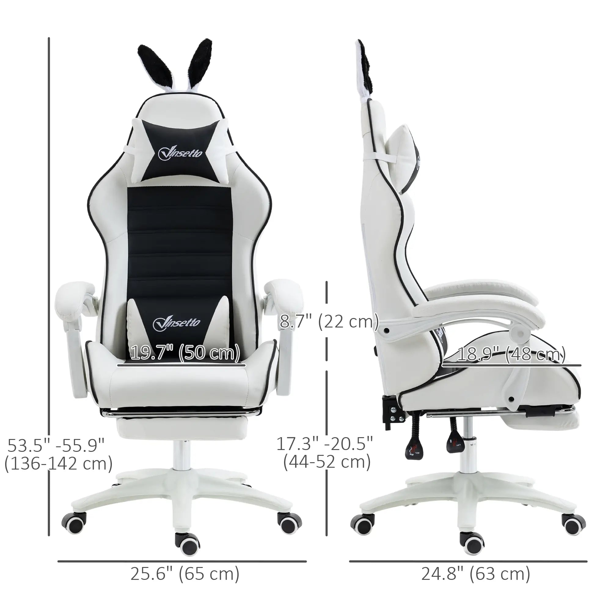 Racing Gamer Chair, PU Leather with Footrest, Headrest, Lumbar Support, Black Video Game Chairs at Gallery Canada