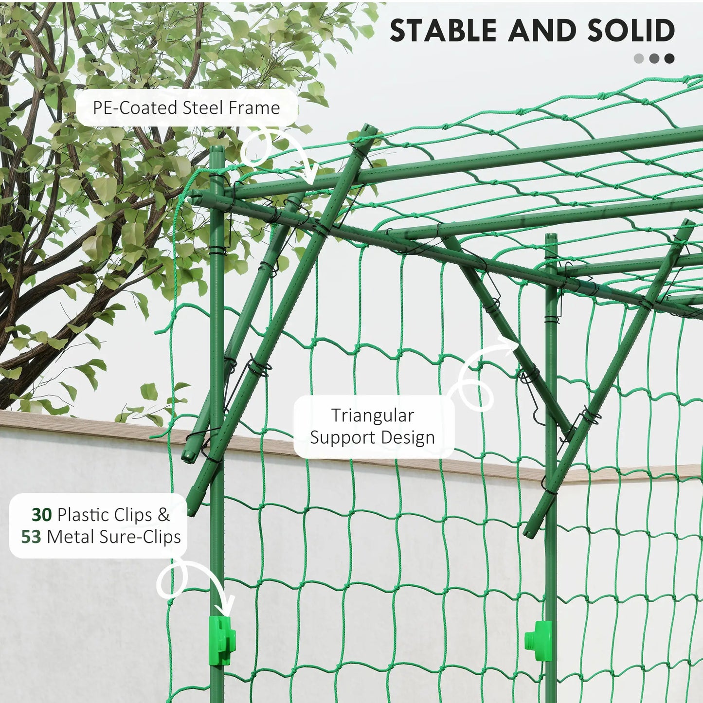 7.3 FT Tall Metal Garden Arch Trellis, For Climbing Plants, Green Plant Stands at Gallery Canada