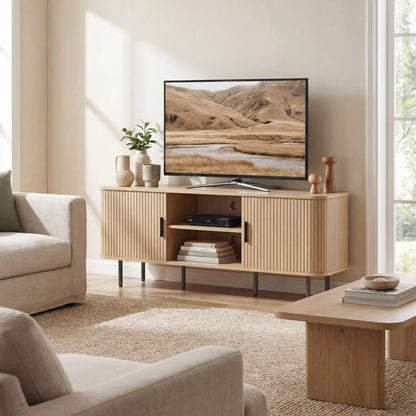 TV Stand Cabinet For 50 Inches, Storage Shelves, Oak Tone TV Stands at Gallery Canada