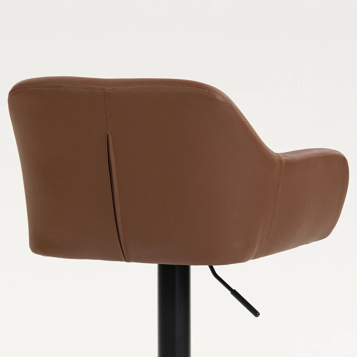 PU Leather Adjustable Swivel Bar Stools Set of 2, Brown Bar Stools at Gallery Canada